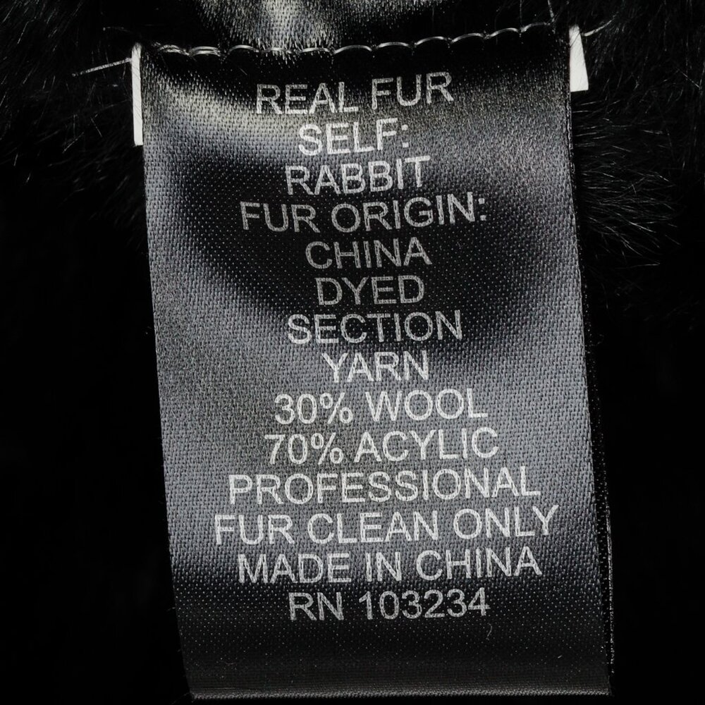 Adrienne Landau Black Rabbit-Fur Jacket - Picture 8 of 8